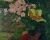 保罗 塞律西埃 : Two Breton Women under a Flowering Apple Tree